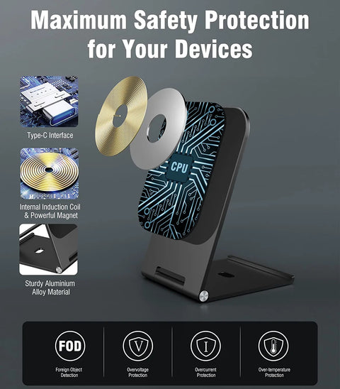 Swissten Magsafe Wireless Charging Stand - 22055518 - Black