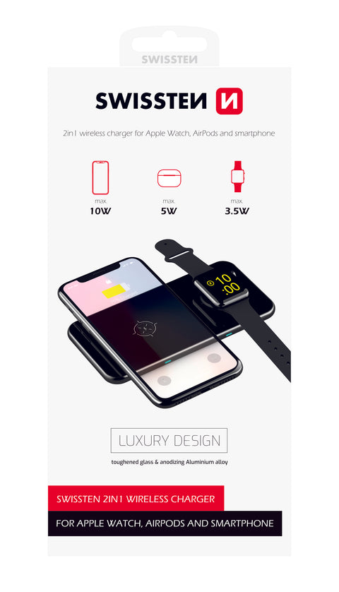 Swissten Dual Wireless Charger - 22055520 - Black