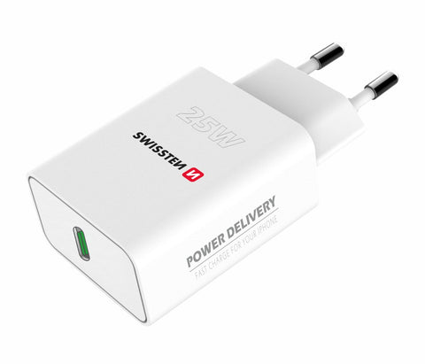 Swissten USB-C Travel Charger (25W) - 22060300 - White