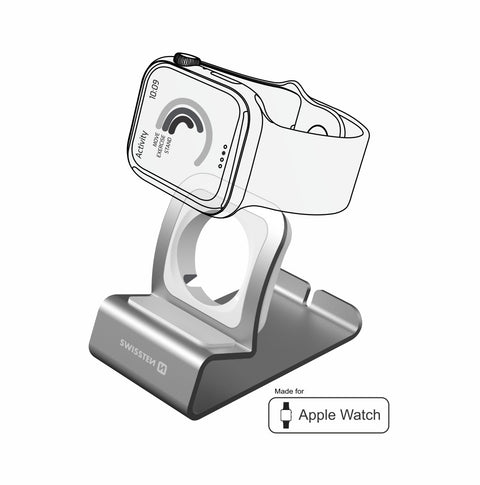 Swissten Apple Watch Stand - 25005100 - Silver