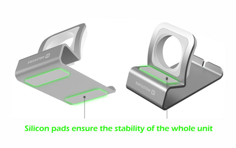 Swissten Apple Watch Stand - 25005100 - Silver