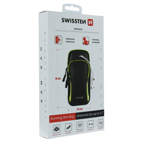 Swissten ArmBag Case - 32903500 - Up to Phones for 6.7" - Black