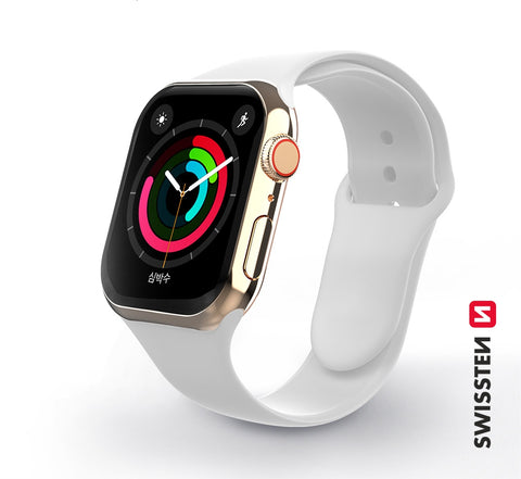 Swissten Apple Watch 38-40mm Silicone Band - 46000104 - White