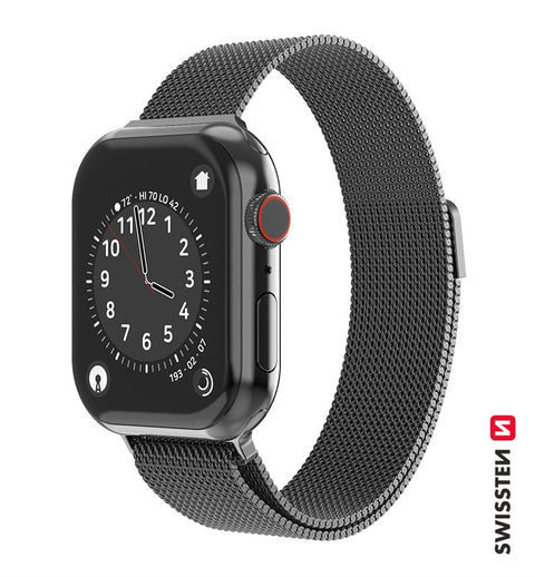 Swissten Apple Watch 42-44mm Mesh Band - 46000211 - Black