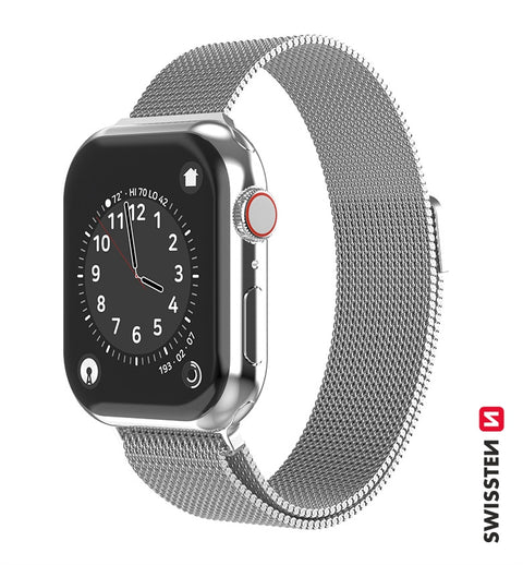 Swissten Apple Watch 42-44mm Mesh Band - 46000212 - Silver