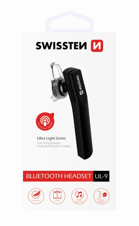 Swissten Ultra Light Bluetooth Headset - 51105000 - Black