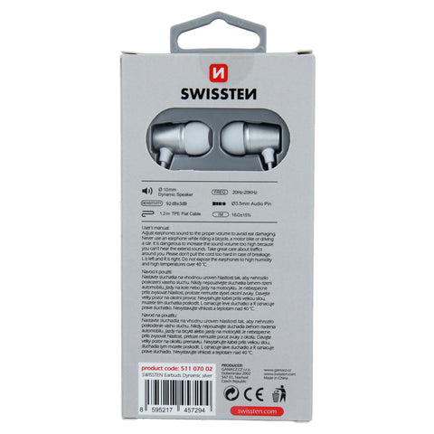 Swissten Dynamic Earbuds - 51107002 - YS500 - Silver