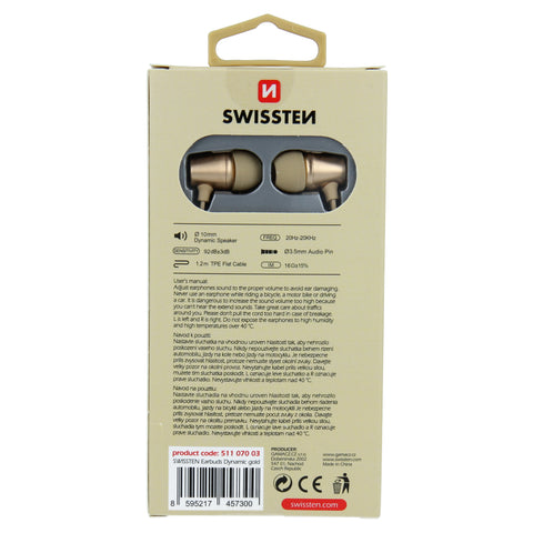 Swissten Dynamic Earbuds - 51107003 - YS500 - Gold