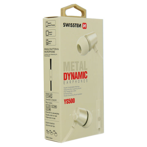 Swissten Dynamic Earbuds - 51107003 - YS500 - Gold