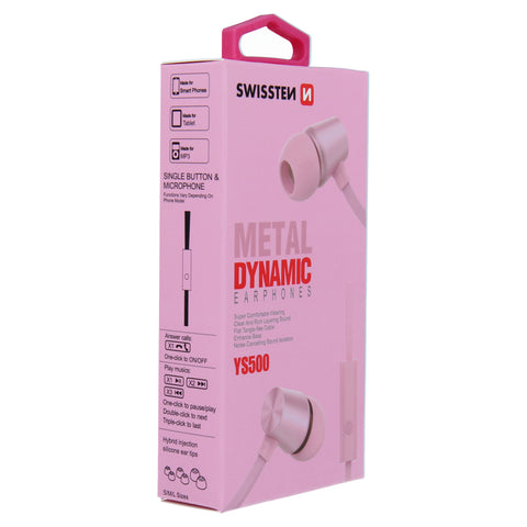 Swissten Dynamic Earbuds - 51107004 - YS500 - Rose Gold