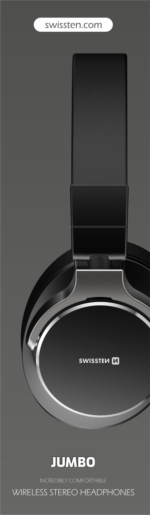 Swissten Jumbo Stereo Headphones - 52510600 - Black
