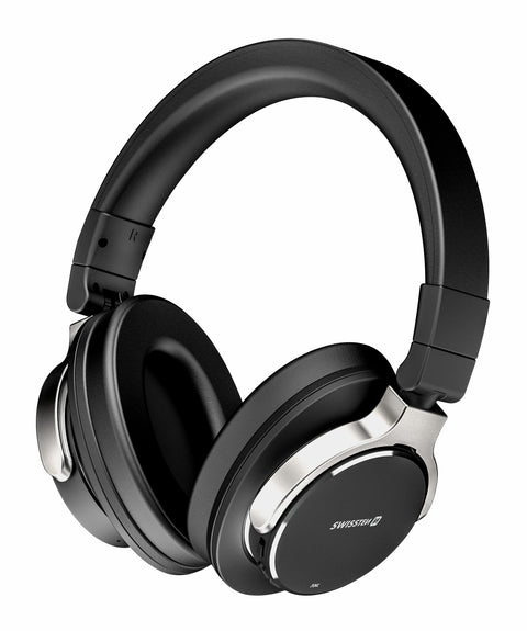 Swissten Jumbo Stereo Headphones - 52510700 - With Active Noise Cancelling - Black
