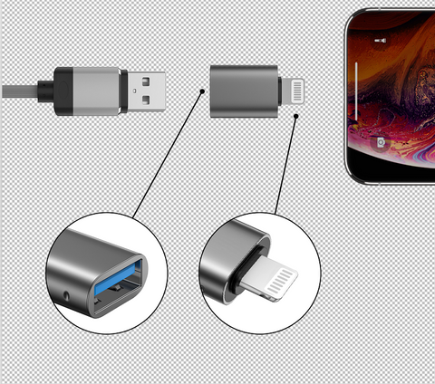 Swissten Lightning to USB-A OTG Adapter - 55500300