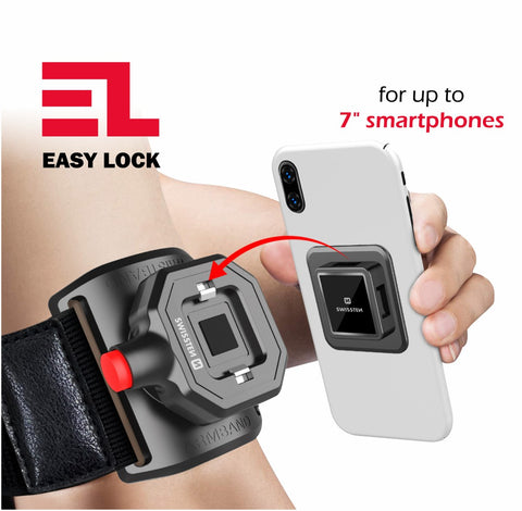 Swissten Easy Lock Armbad - 61001000 - Up to Phones for 7.0"