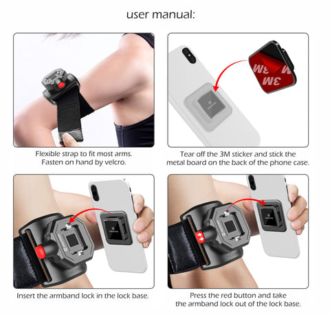 Swissten Easy Lock Armbad - 61001000 - Up to Phones for 7.0"