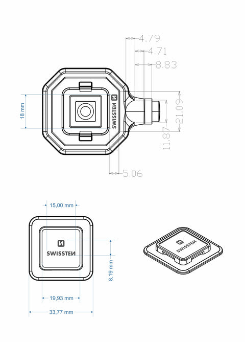 Swissten Easy Lock Armbad - 61001000 - Up to Phones for 7.0"