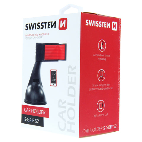 Swissten S-Grip S2 Universal Car Holder - 65010000 - Up to Phones for 6.0" - Black