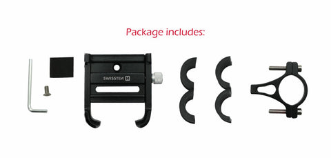 Swissten BM1 Bike & Motorcycle Holder - 65010405 - Up to Phones for 7.0" - Black