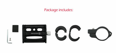 Swissten BC2 Aluminum Bike Holder - 65010406 - Up to Phones for 7.0" - Black