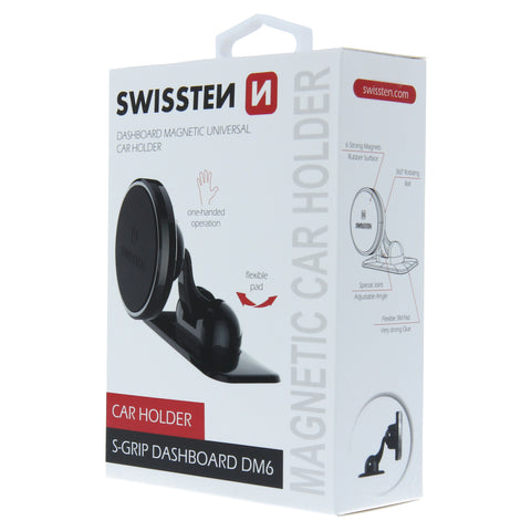 Swissten S-Grip DM6 Magnetic Car Holder - 65010420 - Black