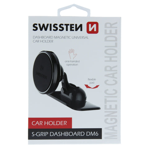 Swissten S-Grip DM6 Magnetic Car Holder - 65010420 - Black