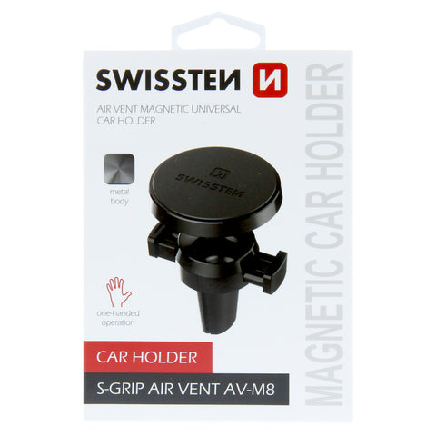 Swissten S-Grip M8 Magnetic Air Vent Car Holder - 65010422 - Black
