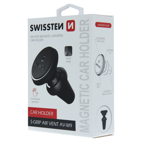 Swissten S-Grip M9 Magnetic Air Vent Car Holder - 65010423 - Black
