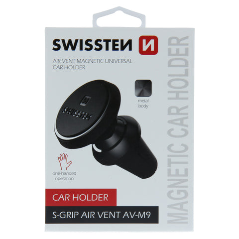 Swissten S-Grip M9 Magnetic Air Vent Car Holder - 65010423 - Black