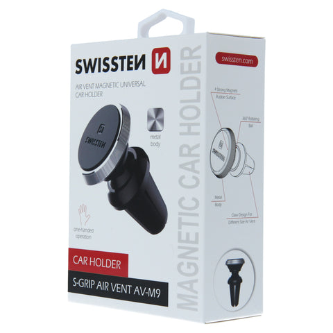 Swissten S-Grip M9 Magnetic Air Vent Car Holder - 65010424 - Silver