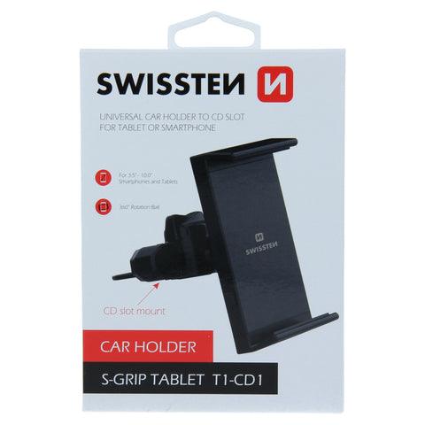 Swissten S-Grip T1-CD1 CD Slot Magnetic Car Holder - 65010504 - For Tablets - Black