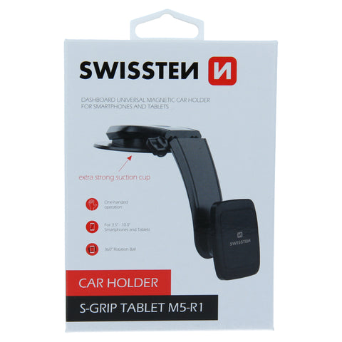 Swissten S-Grip M5-R1 Gravity Magnetic Car Holder - 65010601 - For Tablets - Black
