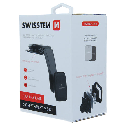 Swissten S-Grip M5-R1 Gravity Magnetic Car Holder - 65010601 - For Tablets - Black