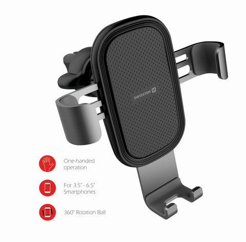 Swissten S-Grip G1-AV3 Gravity Air Vent Car Holder - 65010602 - Black
