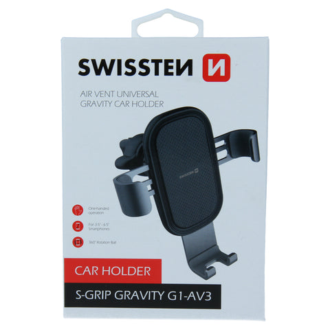 Swissten S-Grip G1-AV3 Gravity Air Vent Car Holder - 65010602 - Black