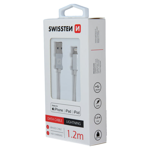 Swissten Textile MFI Lightning Cable - 71524203 - 1.2m - Silver