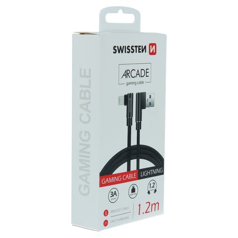 Swissten Arcade Gaming  Lightning Cable - 71527700 - 1.2m - Black