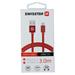 Swissten Textile Type-C USB Cable - 71527901 - 3m - Red