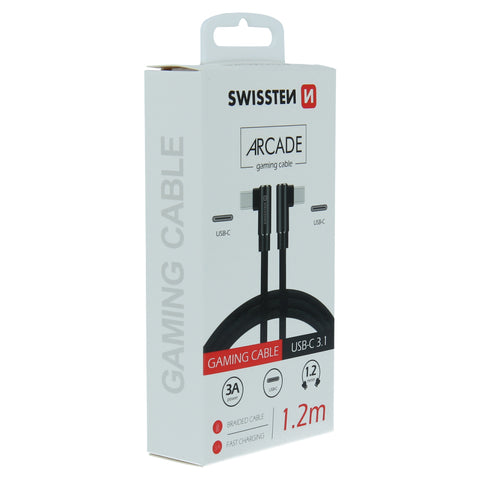 Swissten Textile Type-C to Type-C Cable - 71528800 - 1.2m - Black