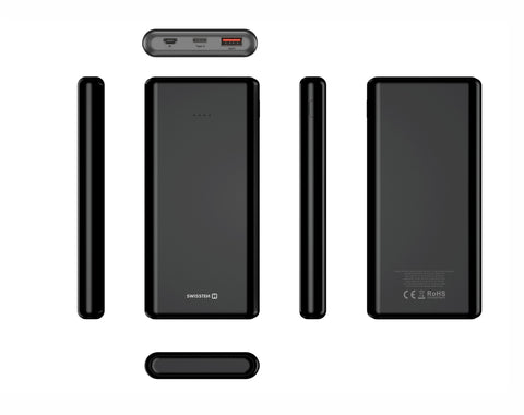 Swissten PowerLine Powerbank (20W) - 22013912 - 10.000 mAh - Black