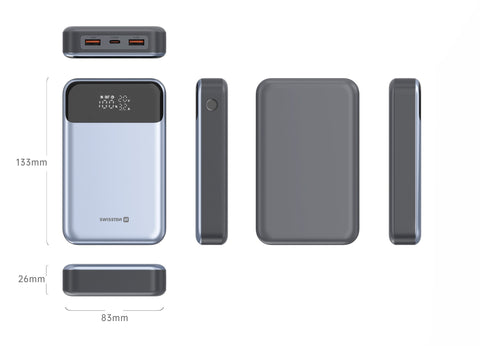 Swissten 20.000 Power Delivery Powerbank (100W) - 22013932 - For Laptops