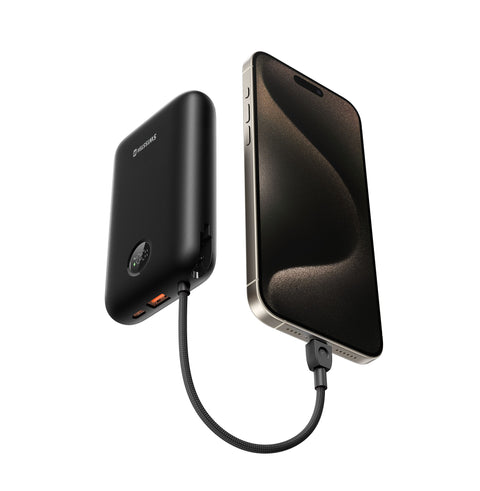Swissten 35W VoltBox Powerbank - 22013938 - With Built-in USB-C And Lightning Cables - 30.000 mAh - Black