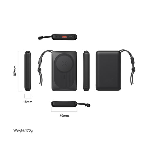 Swissten Magsafe Powerbank (15W) - 22013971 - 10.000 mAh - Black