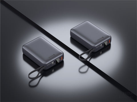 Swissten 45W Powerbank - 22013976 - With Built-in USB-C Cable - 20.000 mAh - Silver