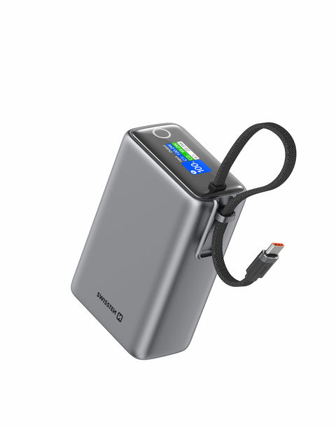 Swissten Airplane Friendly Power Bank (100W) - 22013977 - 25.000 mAh - Grey