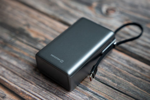 Swissten Airplane Friendly Power Bank (100W) - 22013977 - 25.000 mAh - Grey