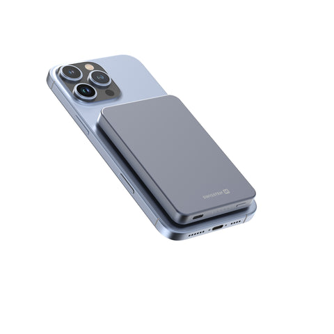 Swissten Fusion MagSafe Powerbank - 22013983 - 10.000 mAh - Silver