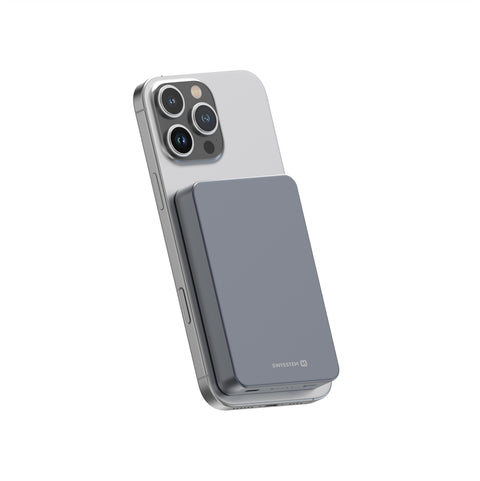 Swissten Fusion MagSafe Powerbank - 22013983 - 10.000 mAh - Silver
