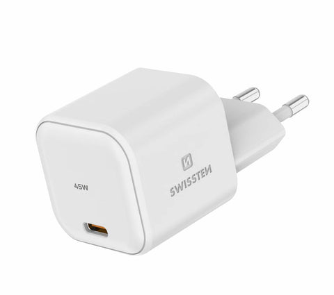 Swissten USB-C Power Delivery Travel Charger (45W) - 22037010 - White
