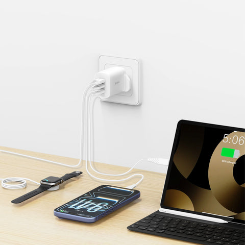 Swissten Edge Travel Charger (65W) - 22045103 - UK Plug