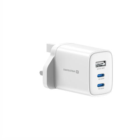 Swissten Edge Travel Charger (65W) - 22045103 - UK Plug